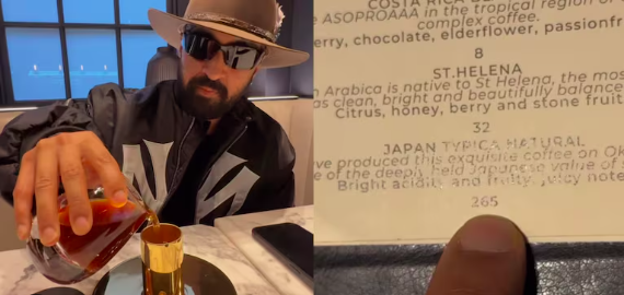 Diljit Dosanj calls London’s most expensive coffee”Feeki”
